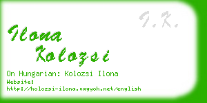 ilona kolozsi business card